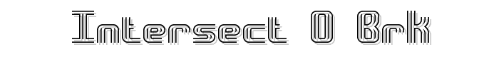 Intersect O BRK font